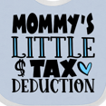 thumbnail image 4 of Inktastic Mommy's Little Tax Deduction Blue Hearts Boys or Girls Baby Bib, 4 of 4