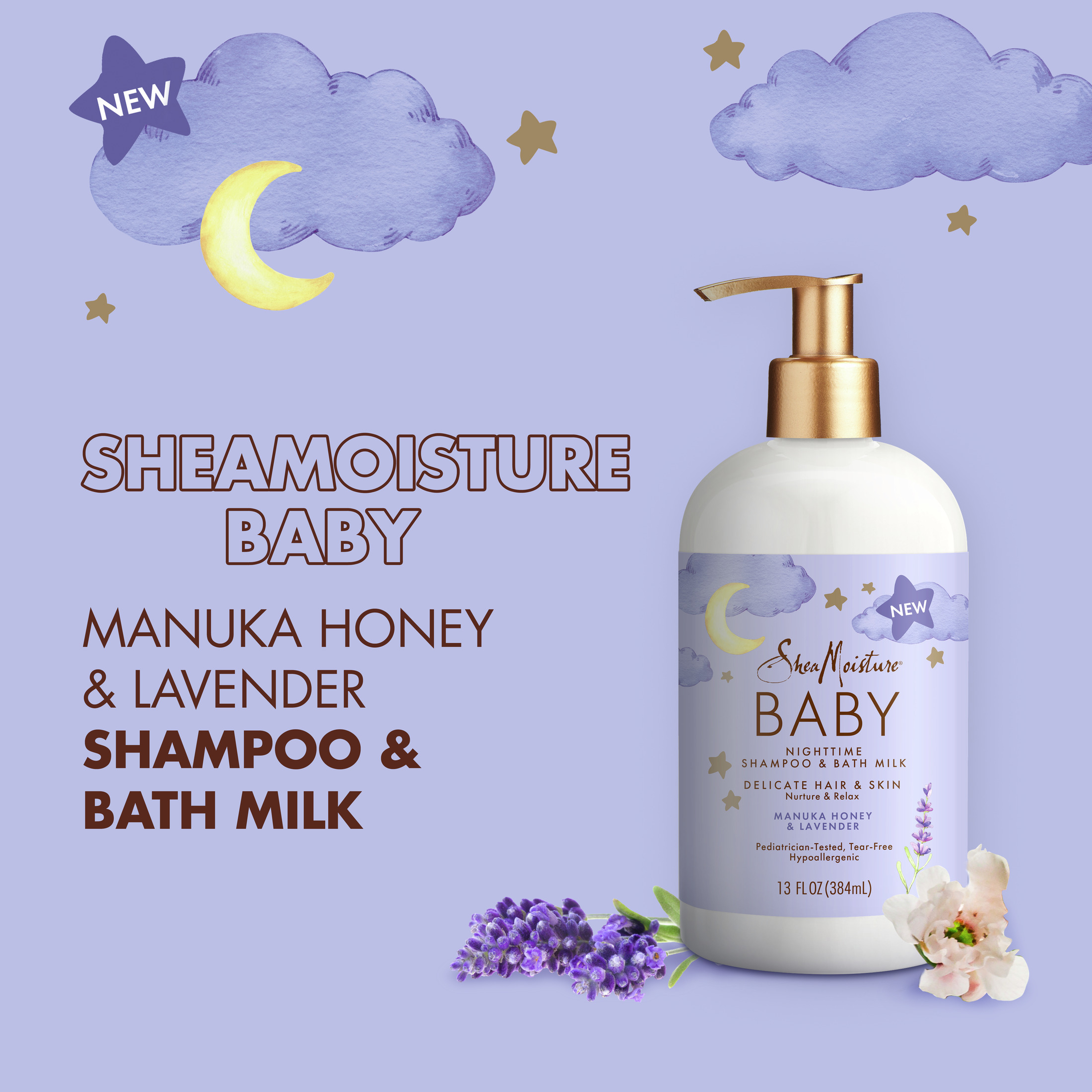 SheaMoisture Baby Nighttime Shampoo & Bath Milk Manuka Honey photo 2