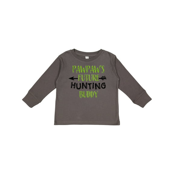 Inktastic Pawpaws Future Hunting Buddy Boys or Girls Long Sleeve Toddler T-Shirt