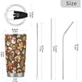 thumbnail image 2 of Christmas Tumbler Gingerbread Cute Insulated Coffee Cup Back to School Beverage Container Office Travel Mug with Straw and Lid 20oz Holiday New Year Gift, 2 of 5