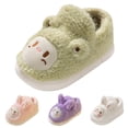 thumbnail image 3 of dmqupv Indoor House Slipper Slippers Girls and Boys Flat Non Slip Short Plush Warm Cover Heel Size 9 Toddler Slippers Shoes C 3, 3 of 4
