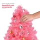 thumbnail image 4 of Árbol de Navidad Prextex Mini rosa de 23 pulgadas con luces y adornos, 4 of 7