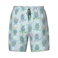 thumbnail image 4 of Lsque Mens Swim Trunks Sea Turtle Pattern - Bathing Suit Compression Liner - Beach Swim Shorts Swimwear - (S-3XL) - Stretch Quick Dry -X-Large, 4 of 9