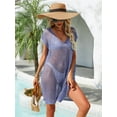 thumbnail image 3 of Alove Women Top Fashion Sexy Hollow Bikini Smock Beach Skirt Knitted Holiday Beach Smock, 3 of 7