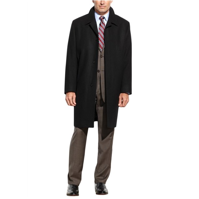 Abrigo superior de lana London Fog para hombre, negro, 48 London Fog Capa superior