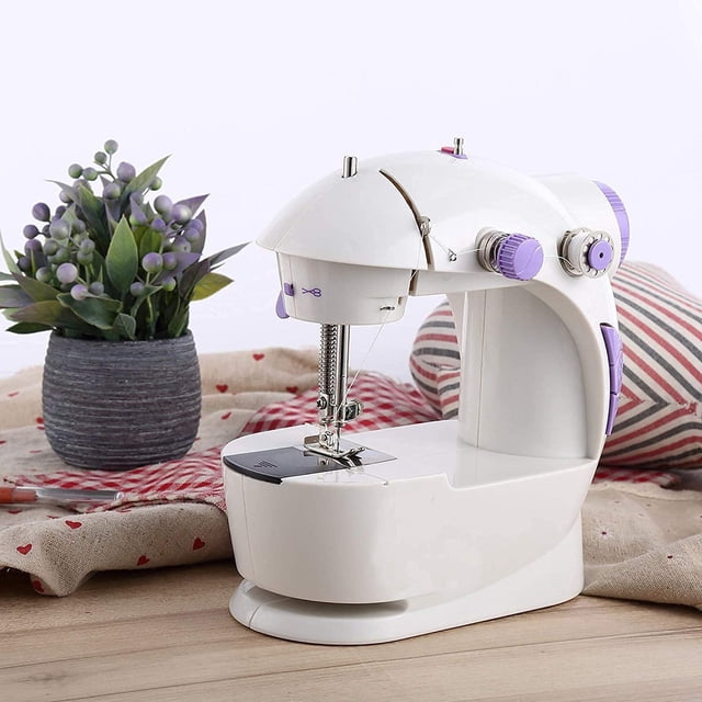 Jinsinto Mini Sewing Machine for Beginner, Dual Speed Portable Sewing Machine Machine with Extension Table, Light, Sewing Kit for Household, Travel