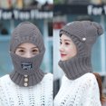 thumbnail image 5 of Domzle Winter Knit Beanie Hat with Neck Warmer,Thermal Face Cover for Cold Weather Warm for Outdoor Gray, 5 of 5
