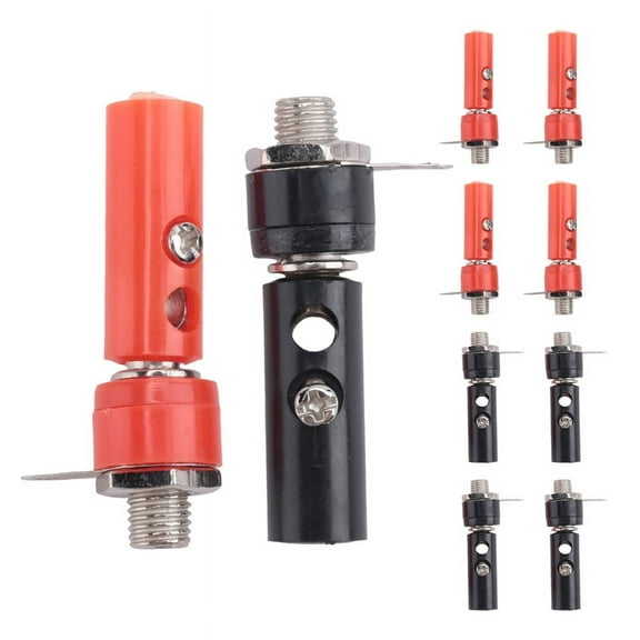 10x Banana Plugs and 10x Banana Sockets (Black/Red) Jack Connectors