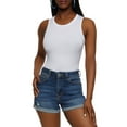 thumbnail image 2 of Womens Basic Crew Neck Tank Bodysuit, 2 of 3
