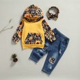 thumbnail image 4 of ITFABS Leopard/Flower Print Hoodie + Ripped Jeans + Bowknot Headband, 4 of 8