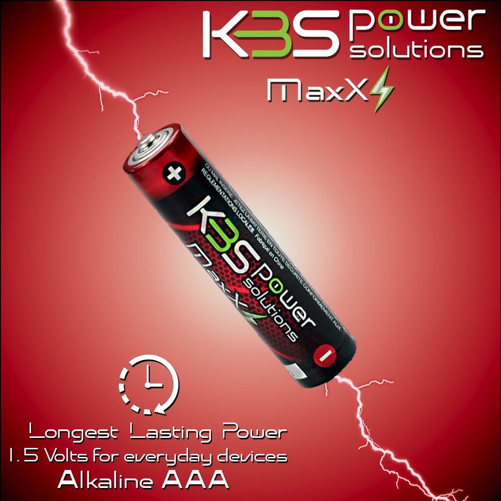 KBS Power Solutions Maxx Peak Alkaline AAA Batteries 480 Pack, 1.5 Volts