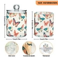 thumbnail image 5 of Yayeee 2 Pack Qtip Holder Bathroom Cotton Swab Canister with Lid Clear Dispenser Set, Colorful Butterflies, 5 of 6