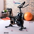 thumbnail image 2 of Bicicleta Fija de Spinning para Cardio y Fitness Quick Fit Pro Resistencia Ajustable Roja, 2 of 8