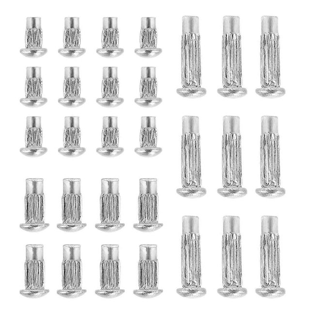 1500pcs Knurled Solid Fixed Rivets Semicircular Signage Rivets (Silver)