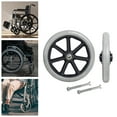 thumbnail image 2 of Hi,Fancy 2x Roue avant Roulement 8 Pouces pour Fauteuils Roulants Rollators Déambulateurs Gris, 2 of 9