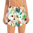 thumbnail image 2 of Daiia Floral Vintage Pattern Women's 2 in 1 Running Shorts - Lightweight Athletic Workout Gym Yoga Shorts Liner with Phone Pockets-Medium, 2 of 7