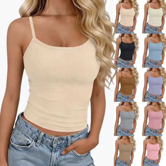 YgkuHd Women's Striped Modal Cami Tank Top, Scoop Neck Sleeveless Casual Shirt for Spring & Summer