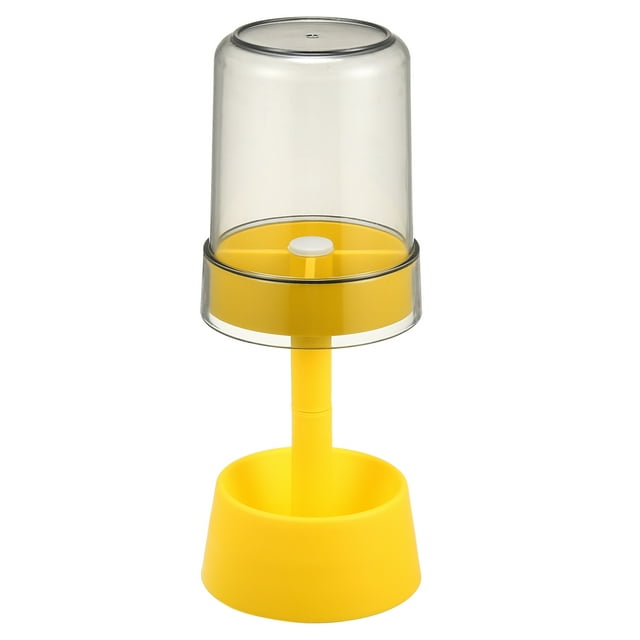 Soporte para Cepillos de Dientes con Tapa con 3 Ranuras PP para Baño 1Pz Amarillo 8.66''x2.99''