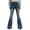 Light Blue, variant on Women's High Waist Flare Jeans, Slim Fit Bootcut Denim Pants, Retro Washed Jeans for Women, Y2K Inspired Casual Jeans, Everyday Wear and 70s Style Outfits-Dark Blue