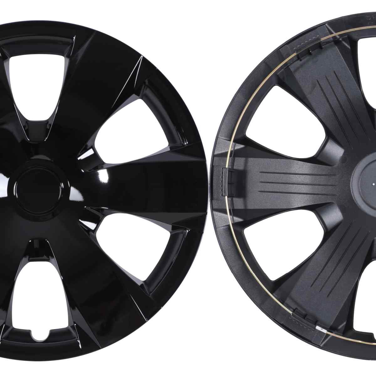 (4 Pack)16" Set of 4 Hubcaps Wheel Rims Cover for 2007-2011 Toyota Camry /2007-2011 Toyota Camry Hybrid Compatible with Steel Wheels Snap on Installation(16-inch,Black Lacquer)