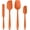 Orange, variant on U-Taste 480°F High Heat Resistant Silicone Spatula Set of 4, BPA-Free Food Grade Kitchen Cooking Baking Mixing One Piece Seamless Flexible Rubber Scraper for Nonstick Cookware (Black)