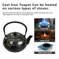 thumbnail image 5 of 60.9oz Cast Iron Teapot For Stovetop Safe, Japanese Style Tea Pot With Infuser For Loose Tea,  SECHUDO  Beautiful Tea Kettle With Flower And Bird Pattern, Enameled Interior, 5 of 11