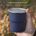 thumbnail image 4 of Copa De Campamento Taza de agua para acampar Taza de cerveza de café al aire libre de acero inoxidable apilable (Azul real), 4 of 5