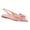 Pink, variant on Women Layered Bowknot Crystal Studs Flats Pointed Toe Elastic Slingback Shoes Gorgeous Prom Bridal Sandals Size 9 Green