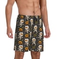 thumbnail image 6 of Mens Pajama Shorts, cute pumpkins halloween funny Sleep Shorts Men Pajama Bottoms Lounge PJ Shorts with Pockets, 6 of 6