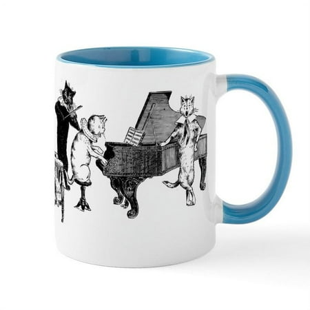 

CafePress - Cat Music Mug - 11 oz Ceramic Mug - Novelty Coffee Tea Cup