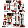thumbnail image 3 of Nordic Retro Medieval Geometric Abstract Red Table Runner Home Wedding Table Mat Centerpieces Decoration Dining Long Tablecloth, 3 of 7