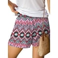 thumbnail image 4 of Fantaslook Womens Casual Shorts Elastic Waist Drawstring Shorts Pants with Pockets Summer Beach Floral Shorts, 4 of 8