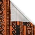 thumbnail image 3 of Ambesonne Retro Kitchen Curtains, Old Border Ornaments, 55"x39", Orange Black, 3 of 3
