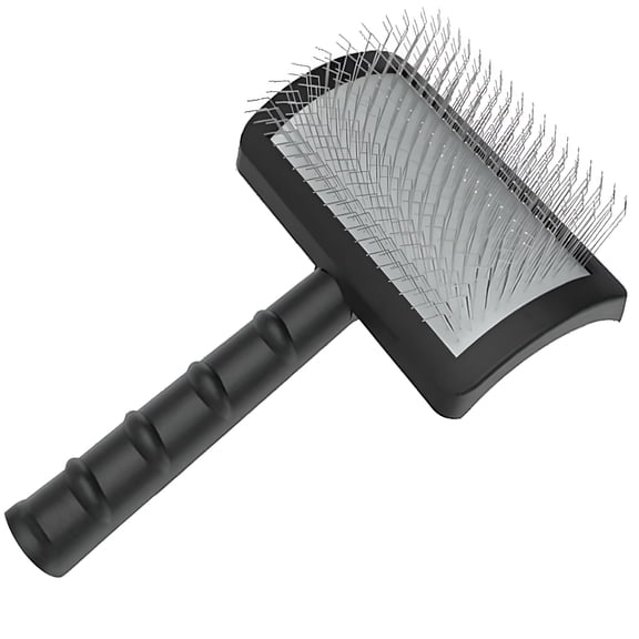 ACDANC Firm Slicker Brush for Dogs-Extra Long Pin Slicker Brush for Large Dog Pet Grooming Wire Brush And Deshedding(Black)