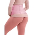 thumbnail image 3 of INSPIRE CHIC Women's Adjustable Belly Support Bands with Back Brace Straps Soft Breathable Pregnancy Abdominal Belt XL Pink, 3 of 5