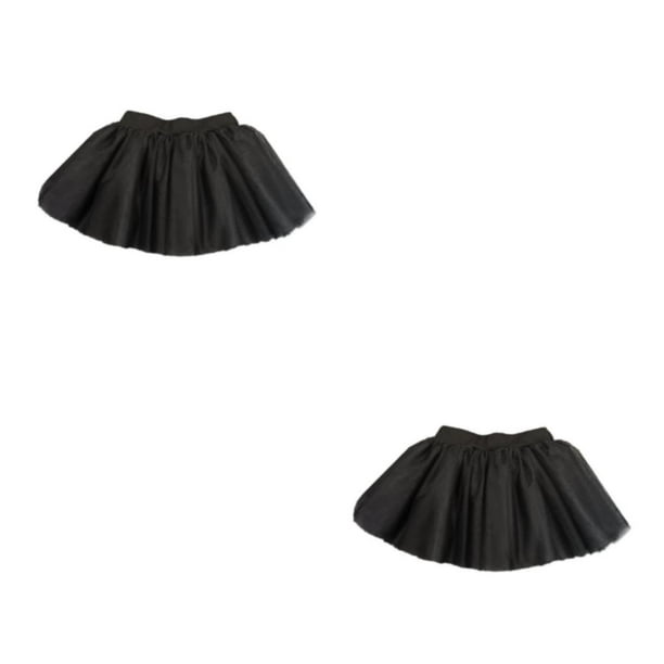 Jumpingount Traje de niña chico bailarina conjunto de baile de Ballet ropa de baile tutú para Navidad carnaval fiesta vestido 0,9-1,3 m Hilo Suave/Negro S/ por 0.9-1.3m 2Conjunto