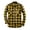 Yellow, variant on Men Plaid Flannel Shirt Long Sleeve Button Down Regular Fit Casual Checkered Heavyweight Fall Winter Jacket