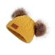 thumbnail image 3 of Guardurnaity Conjunto de 2 unidades de gorro para bebé, bufanda, gorro de otoño e invierno, bufanda para niño recién nacido, gorro de punto para Sombreros traje amarillo, 3 of 6