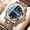 Gold-Blue Face, variant on Men's watch, waterproof business quartz watch, men's watch with luminous display and calendar, men's sports high-end stainless steel wristwatch