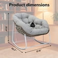 thumbnail image 6 of Outdoor Rocking Chair with Cushions, Large Sized and Metal Frame, Ergonomic Back Design for Garden, Porch, Patio and Various Space., 6 of 6