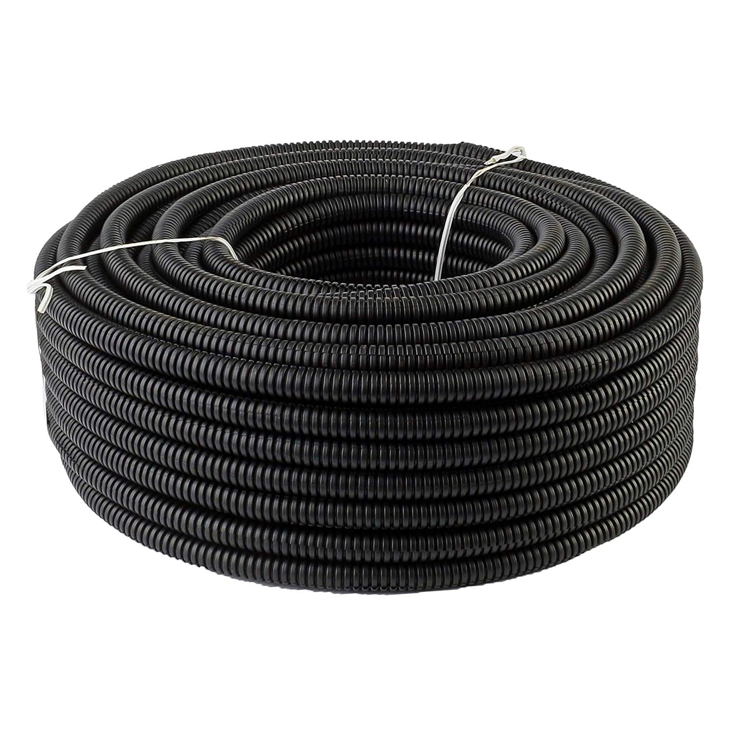 3//8 Split Wire Loom Tubing Polyethylene White - 50FT