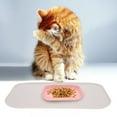 thumbnail image 3 of Phenofice 1Set Cat Bowl Mats in Light Grey Silicone for Daily Feeding, 3 of 8