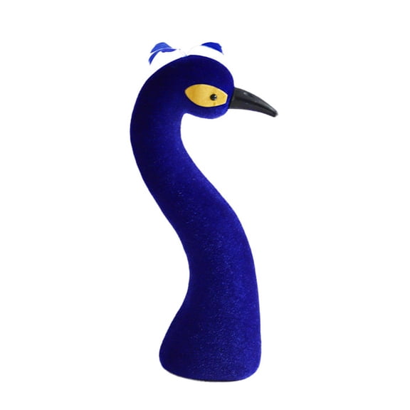 CoudarTitie Peacock Mannequin Head Flower Arrangement Decor Desktop Embellishment Decorative Blue