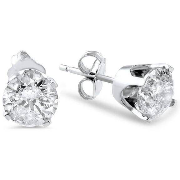 Pompeii .75CT Diamond Studs 14K White Gold (G/H,I1-I2)