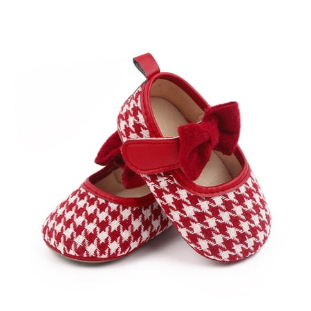 

Cathalem Girl Bowknot Toddler Shoes Baby Shoes Princess Wedding Party Dress Shoes For First Walking Baby Bare Sandals for Women Red 13