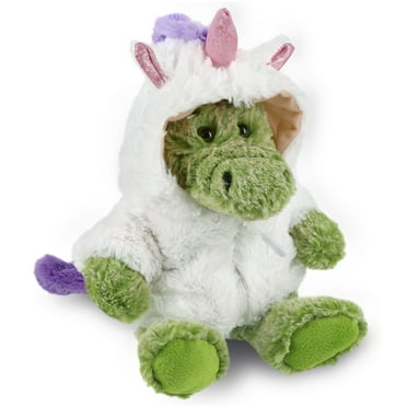 DolliBu Sitting Alligator Unicorn Plush Stuffed Animal Toy - Super Soft Gatorcorn Dress Up with Removable Plush Unicorn Outfit, Cute Fantasy Wildlife Gift - 8 Inches
