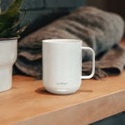 Ember Temperature Control Smart Mug 2, 10 oz, White, Up To 1.5-hr Battery Life - App Controlled Heated Coffee/Tea Mug - Improved Design
