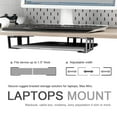 thumbnail image 2 of Under Desk Laptop Mount, JEMACHE Aluminum Under Table Desk Holder for Laptop, Mac Mini, MacBook, Keyboard with Anti-Scratch Silicone (Silver), 2 of 7