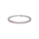 thumbnail image 1 of Pulsera de tenis Swarovski Matrix con cristales redondos rosas, 1 of 7