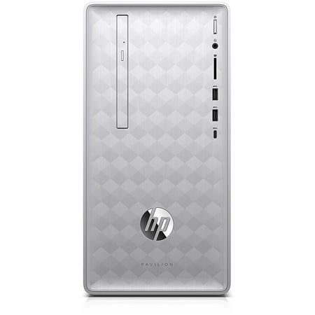 HP Pavilion Desktop Computer, Intel Core i3-8100, 8GB RAM, 1TB hard drive, Windows 10 (590-p0030, Silver)